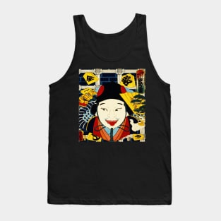 Portraits of an Actor by Toyohara Kunichika Tank Top